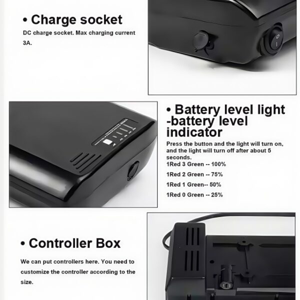 Kangaroo E-bike Battery RK-4C 36V/ 48V Lithium Ion Available - Image 7